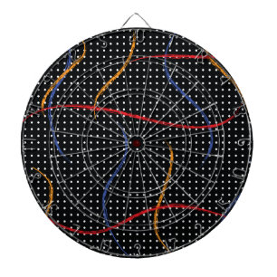 Verf Splatter en Stippen opnieuw tekenen Dartbord