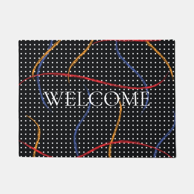 Verf Splatter en Stippen opnieuw tekenen Deurmat (Voorkant)