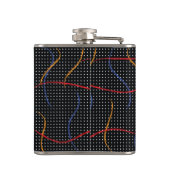 Verf Splatter en Stippen opnieuw tekenen Heupfles (Achterkant)