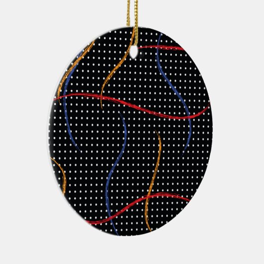 Verf Splatter en Stippen opnieuw tekenen Keramisch Ornament (Rechts)