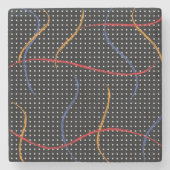 Verf Splatter en Stippen opnieuw tekenen Stenen Onderzetter (Voorkant)