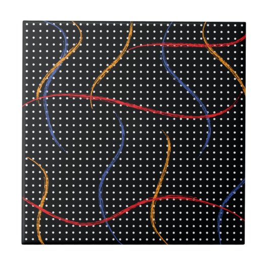 Verf Splatter en Stippen opnieuw tekenen Tegeltje (Voorkant)