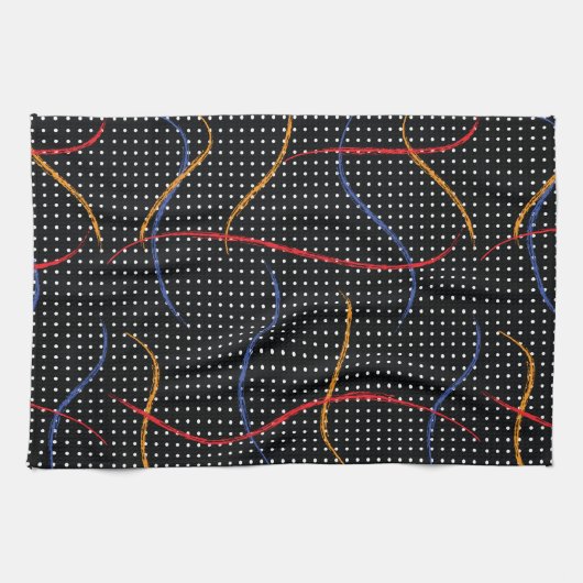 Verf Splatter en Stippen opnieuw tekenen Theedoek (Horizontaal)