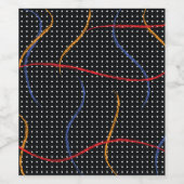 Verf Splatter en Stippen opnieuw tekenen Wijn Etiket (Enkel label)