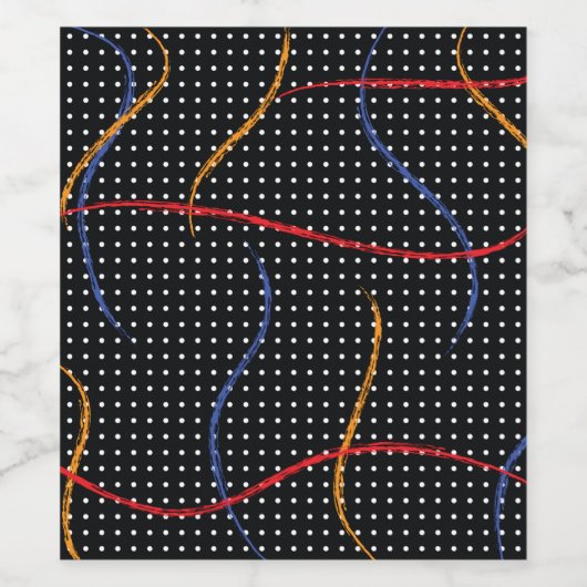 Verf Splatter en Stippen opnieuw tekenen Wijn Etiket (Enkel label)