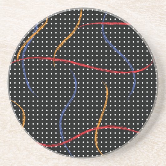 Verf Splatter en Stippen opnieuw tekenen Zandsteen Onderzetter (Voorkant)