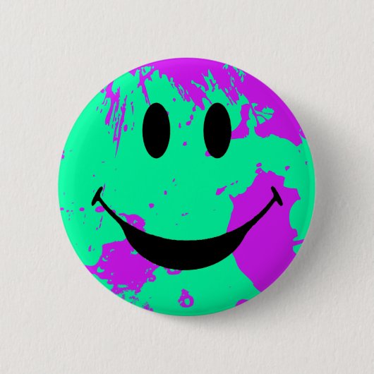 Verf Splatter Face Ronde Button 5,7 Cm (Voorkant)