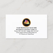 Verf Splatter Gold Brush op muur Visitekaartje (Achterkant)