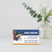 Verf Splatter Gold Brush op muur Visitekaartje (Staand voorkant)