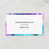 Verf Splatter Gold en Paars eenvoudig Visitekaartje (Achterkant)