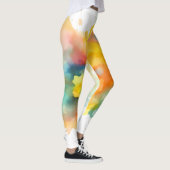 Verf Splatter groen, geel Leggings (Rechts)