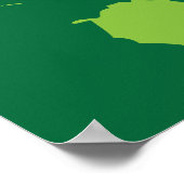 Verf Splatter groen Poster (Hoek)