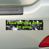 Verf Splatter Ik heb geen IDEE waar ik heen ga. Bumpersticker (Op auto)