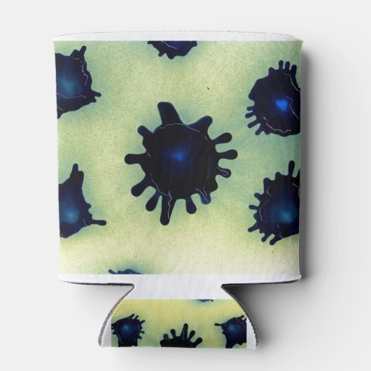 Verf Splatter in blauw Blikjeskoeler (Achterkant)