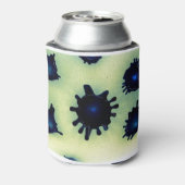 Verf Splatter in blauw Blikjeskoeler (Blikje Achterkant)