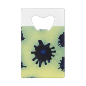 Verf Splatter in blauw Creditkaart Flessenopener (Achterkant)