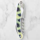 Verf Splatter in blauw en groen Kurkentrekker (Achterkant)