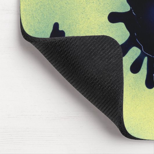 Verf Splatter in blauw Muismat (Hoek)