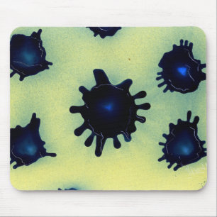 Verf Splatter in blauw Muismat