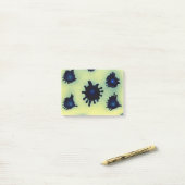 Verf Splatter in blauw Post-it® Notes (Op bureau)