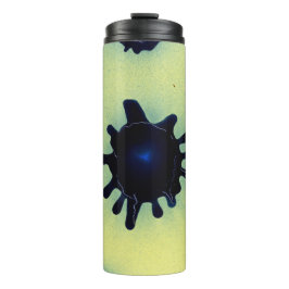 Verf Splatter in blauw Thermosbeker