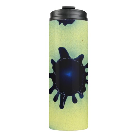 Verf Splatter in blauw Thermosbeker (Voorkant)