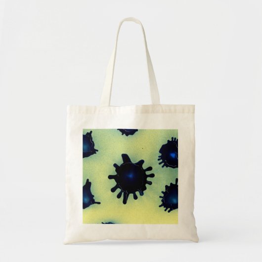Verf Splatter in blauw Tote Bag (Voorkant)