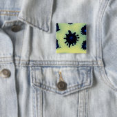 Verf Splatter in blauw Vierkante Button 5,1 Cm (In situ)