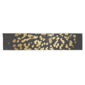 Verf Splatter in Faux Gold en Black Korte Tafelloper (Horizontaal)