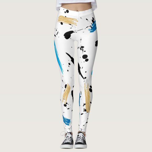 Verf Splatter Leggings (Voorkant)