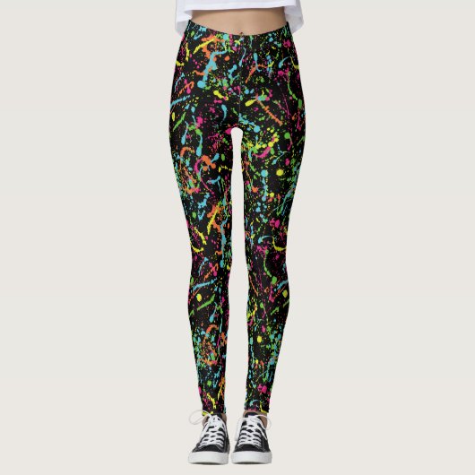 Verf Splatter Leggings (Voorkant)