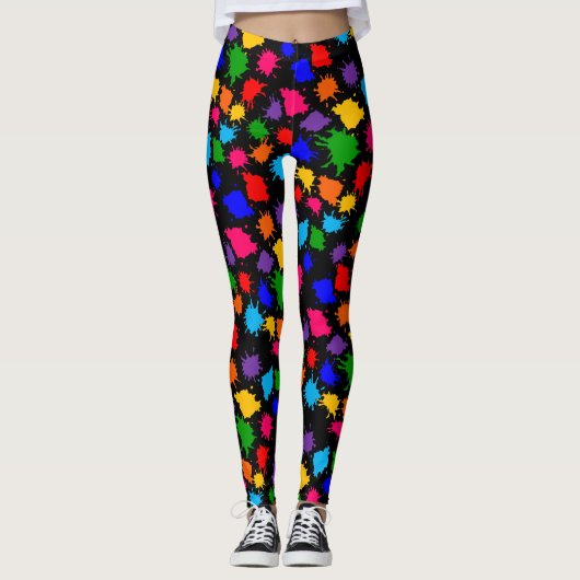 Verf Splatter Leggings (Voorkant)