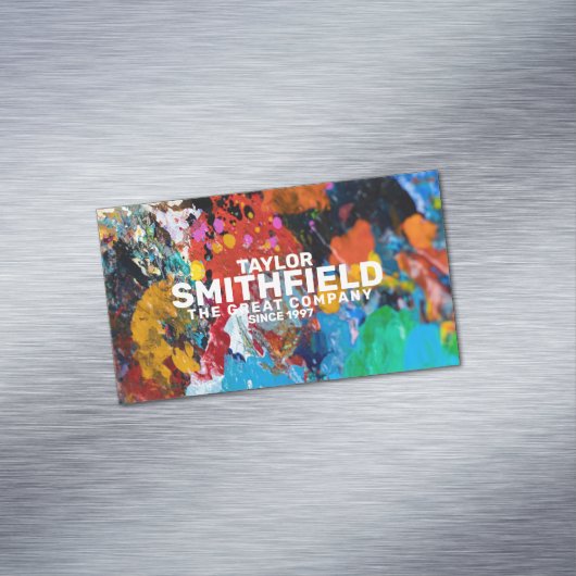 Verf Splatter Magnetisch Visitekaartje (Voorbeeld)