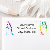 [Verf Splatter] Modern Abstract artistiek wit Etiket (Insitu)