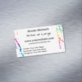 [Verf Splatter] Modern Abstract artistiek wit Magnetisch Visitekaartje (Voorbeeld)