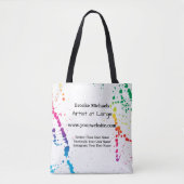 [Verf Splatter] Modern Abstract artistiek wit Tote Bag (Voorkant)