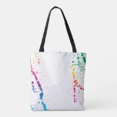 [Verf Splatter] Modern Abstract artistiek wit Tote Bag (Achterkant)