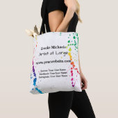 [Verf Splatter] Modern Abstract artistiek wit Tote Bag (Dichtbij)