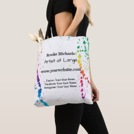 [Verf Splatter] Modern Abstract artistiek wit Tote Bag