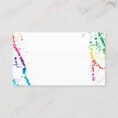 [Verf Splatter] Modern Abstract artistiek wit Visitekaartje (Achterkant)