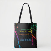 [Verf Splatter] Modern Abstract artistiek zwart Tote Bag (Voorkant)