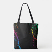 [Verf Splatter] Modern Abstract artistiek zwart Tote Bag (Achterkant)