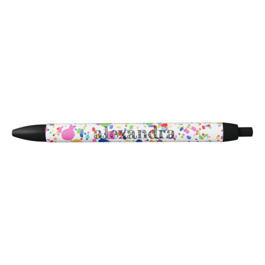 Verf Splatter Naam Ink Pen - Meervoudige regenboog (Voorkant)