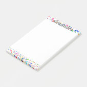 Verf Splatter Name Notes - Multi Rainbow (Schuin)