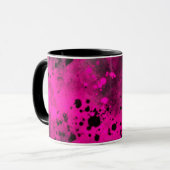 Verf Splatter Neon roze Mok (Voorkant links)