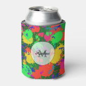 Verf Splatter op de schaduw van Groene Koelbox Blikjeskoeler (Blikje Voorkant)