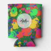 Verf Splatter op de schaduw van Groene Koelbox Blikjeskoeler (Voorkant)