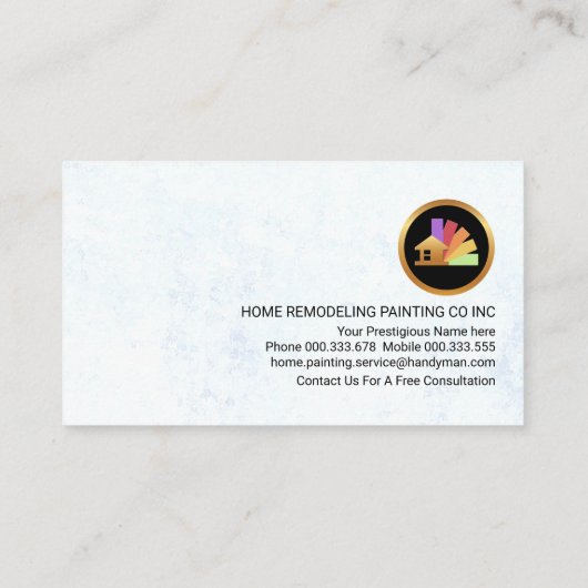 Verf Splatter op gebouw Home Lijst Visitekaartje (Achterkant)