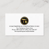 Verf Splatter Op Houtkorrel Visitekaartje (Achterkant)