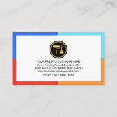 Verf Splatter op kleurrijke Lijsten rand Visitekaartje (Achterkant)